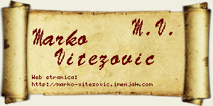 Marko Vitezović vizit kartica